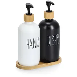 Zeller Seifenspender-Set 500ml Schwarz