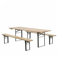 Fun Star Bierzeltgarnitur Festzeltgarnitur, 220cm x 70cm x 76cm 3-teilig, Tisch 70cm Breite