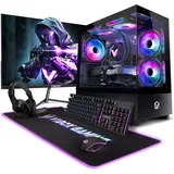 Vibox IV-547 Gaming PC Set Komplett - Monitor 23 Zoll - AMD Ryzen 7 5700X 4,6 GHz - Nvidia RTX 5060 Ti 8 GB - 16 GB RAM - 1 TB SSD - Windows 11 - W... - Schwarz