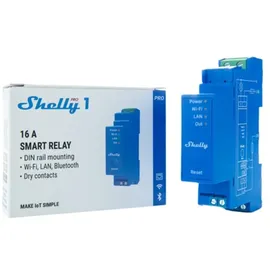 Shelly Pro 1 Hutschienenrelais Bluetooth, Wi-Fi