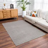 VIMODA Kurzflor Teppich Wohnzimmer – Moderner Design Teppich mit Struktur, weich, pflegeleicht, in Creme, Beige & Taupe,Maße:160x230 cm;Farbe:140G