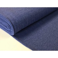 babrause® Sweatstoff uni blau royalblau meliert METERWARE ÖKOTEX angeraut 1,4m breit - ab 0,5 Meter