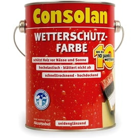 Consolan Wetterschutz-Farbe 2,5 l dunkelbraun seidenglänzend