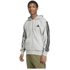 adidas Essentials 3-Streifen Kapuzenjacke Herren grau L