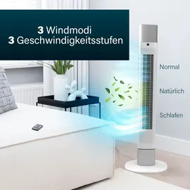 Princess 103 cm Turmventilator Weiß