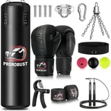 luxuskollektion Boxsack-Set 120cm PU Heavy Duty mit 12OZ Boxhandschuhen MMA Kickboxen