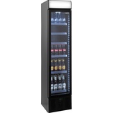 Saro Getränkekühlschrank mit Werbetafel - schmal Modell DK 134 Merchandiser Kühlschrank 134,5 l Freistehend D