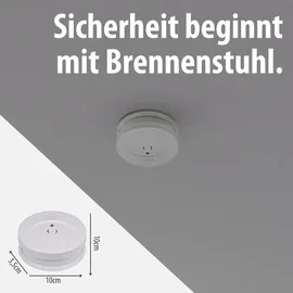 Brennenstuhl Rauchmelder Set: 6 zuverlässige Feuermelder mit austauschbarer Batt