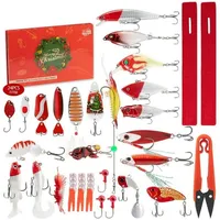 LuxusKollektion Adventskalender Adventskalender 2025 24 Tage Angelköder Set für Angler Männer Teenager