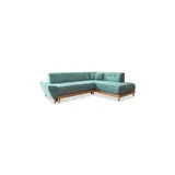 miuform Eckcouch Polyester 2-Sitzer Türkis