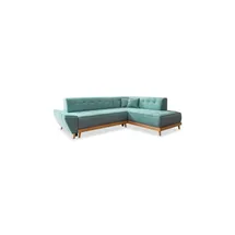 miuform Eckcouch Polyester 2-Sitzer Türkis