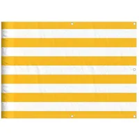 VidaXL Balkon-Sichtschutz Gelb und Weiß Gestreift 75x700 cm