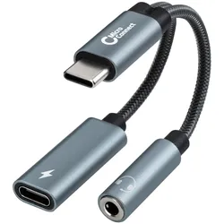 MicroConnect USB-C zu Kopfhöreranschluss / Ladeadapter - 24 pin USB-C männlich z