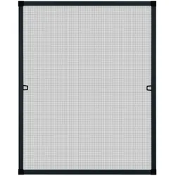 APANA Fliegengitter Insektenschutz Fenster Alu Rahmen Bausatz 80 x 100 cm anthrazit auf Maß