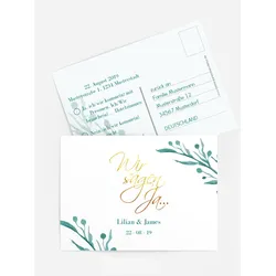 Antwortkarten für Ihre Feier selbst gestalten mit Spruch und Fotos im Onlinedesigner bei Meine-Kartenmanufaktur.de