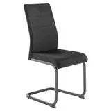 MCA Furniture 4er Set Schwingstuhl Ticino - Schwarz / Schwarz