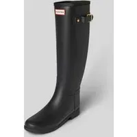 Gummistiefel mit Label-Detail, Black, 40/41