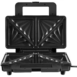 Tectake tectake® Sandwichmaker SK1000W, antihaftbeschichtet, hitzebeständig - silber