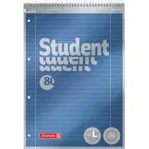 Brunnen Collegeblock Premium Student A4 liniert Blau
