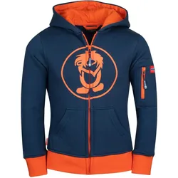 Kinder Hoodie Pullover Sortland Mystik Blau / Orange One Size