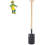 Grüner Jan Spaten Gärtnerspaten mit T-Stiel aus Buche