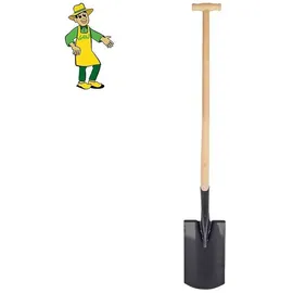 Grüner Jan Spaten Gärtnerspaten mit T-Stiel aus Buche