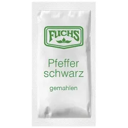 FUCHS Fuchs Pfeffer schwarz gemahlen 2000 Portionen Mini-Sachets schwarz