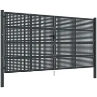 vidaXL Gartentor 400 x 175 cm Anthrazit