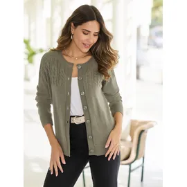Sieh an! Strickjacke in Khaki 54