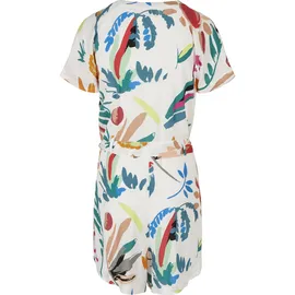 URBAN CLASSICS Ladies Short Viscose Belt Jumpsuit - bunt