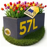 Ondis24 Pflanzkübel Vulkan 57 l anthrazit