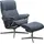 Stressless Stressless® »Mayfair« Set, Relaxsessel mit Hocker, mit Hocker, mit Cross Base, Größe S, M & L, Holzakzent Wenge blau