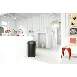 Brabantia PROREGAL Mülleimer, Schwarz, Metall, Rund, 40x71x40 cm, Küchen, Küchenausstattung, Mülleimer