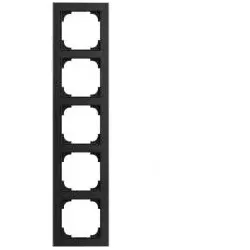 Busch-Jaeger Abdeckrahmen 5-fach, Busch-art linear® (Glas schwarz strukturiert)