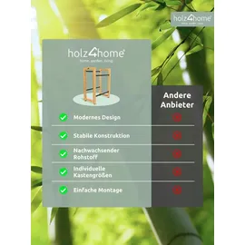 holz4home Getränkekistenregal 56 x 32 x 153 cm Braun/Schwarz