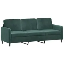 vidaXL 3-Sitzer-Sofa Dunkelgrün 180 cm Samt