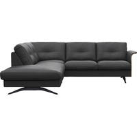 FLEXLUX Ecksofa Glow, super bequem durch hochwertigem Sitzaufbau mit Federkern, L-Form, Modernes skandinavisches Design schwarz