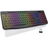 TECURS Gaming-Tastatur Beleuchtet DE