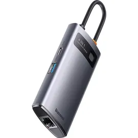 Baseus Metal Gleam 4in1 Hub, USB-C zu 3x USB 3.1 + USB-C PD + Ethernet RJ45
