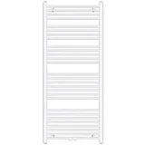 doporro Design Badheizung gerade 140x60cm Weiß Röhrenheizkörper Horizontal Mittelanschluss Badheizkörper