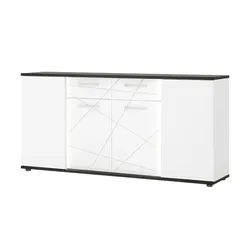 Sideboard  Venedig , weiß , Maße (cm): B: 182 H: 87 T: 40