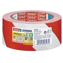 tesa Warnklebeband Signal UNIVERSAL rot/weiß 50,0 mm x 66,0 m 1 Rolle