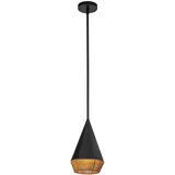 Elstead Lighting Daphne 1-flg. Ø 18,1 cm matt schwarz/natur