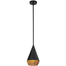 Elstead Lighting Daphne 1-flg. Ø 18,1 cm matt schwarz/natur