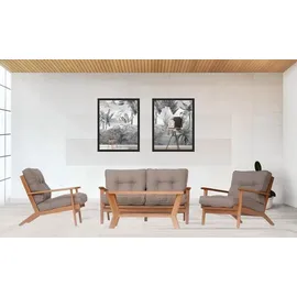 JV Möbel Gartenlounge-Set 4-tlg. Grau