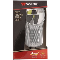 Spectrum Fahrrad-Frontlicht Walfort LED Fahrradlampe mit Batterien schwarz