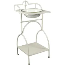 Ambiente Haus Waschschüssel mit Stand - eckig Beige
