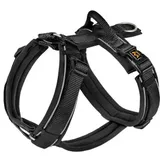 Rudelkönig Hundegeschirr - Gepolstertes Brustgeschirr schwarz L