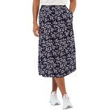 Jack Wolfskin Sommerwiese Skirt L weiß LEAVES night blue