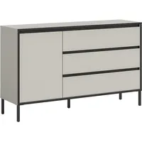 Xonox.home Sideboard Tron Kaschmirgrau Nachbildung Schwarz B/H/T: ca. 136x83x38